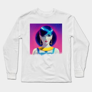 Retrofuturistic Girl Long Sleeve T-Shirt